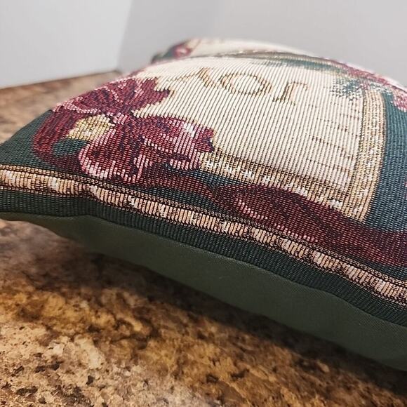 Christmas Needlepoint Decorative Throw Pillow Peace Joy Noel Cheer 16"x11" - Picture 11 of 11